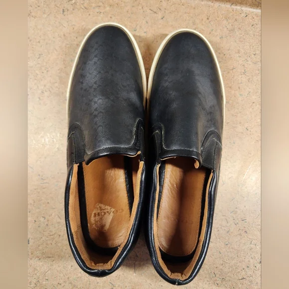 COACH New York Men’s Leather Slip-On Sneaker Size 12D - Picture 4 of 8